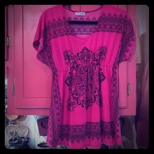 Julie's Closet Pink and Black Blouse